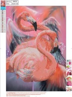 Mozaika diamentowa 5D flamingi 30x40cm