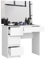 Kozmetický toaletný stolík 90cm biely ľavý T-6/SL 90x60 AKD