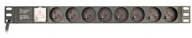 Listwa zasilająca rack PDU, 8 gniazd FR, 1U, 16A, wtyk Schuko 3m