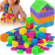 ÉPÍTŐKOCKÁK OSTYA TÉRBELI SÜNDISZNÓ TÉPŐZÁRAS KOCKA SZETT 182 DB-OS