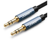 Kabel analogowy audio UGREEN AV112 Jack 3,5 mm - Jack 3,5 mm 1 metr Czarny