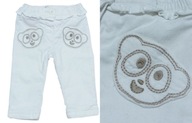 BENETTON spodnie niemowlęce białe PODSZEWKA 56-62