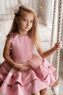 Chloe tylové šaty pre dievča ružové 152