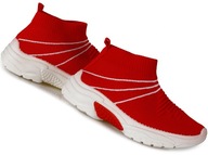 Elastické červené adidas tenisky ponožka 30