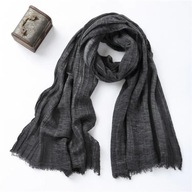 Linen Cotton Tassel Scarf Men Scarf For Japanese Style Bufandas Solider