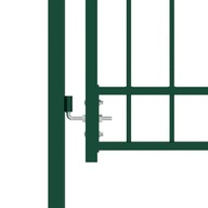 Plotová bránka s hrotmi, oceľová, 100x125 cm, zelená
