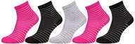 5x Ružovo-čierne ponožky OEKO-TEX 23-26 EU