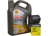 Motorový olej Shell Helix Ultra 4 l 5W-40 + Filtron OP 641 Olejový filter
