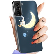 Zadný Kryt Hello Case pre Samsung Galaxy S21 Ultra 5G PUZDRO S POTLAČOU antracitový vesmír mesiac