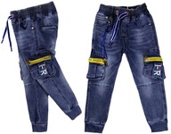 SPODNIE joggery jeans 943 JEREMI 98/104 jak dresy