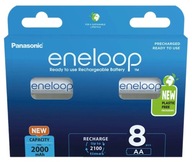 Akumulatorki AA / R6 Panasonic Eneloop EKO 2000mAh BK-3MCDE/8BE - 8 sztuk