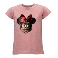 Bluzka dziecięca t-shirt Myszka Minnie cekiny r.98