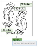 Hyundai OE 58302-G4A30 sada brzdových doštičiek, kotúčové brzdy