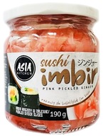 Imbir marynowany do sushi różowy 190g