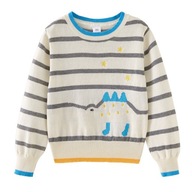Polarowy sweter dziecięcy w paski 2E7