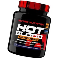 PRZEDTRENINGÓWKA SCITEC HOT BLOOD HARDCORE 375g SIŁA POMPA ENERGIA MOC