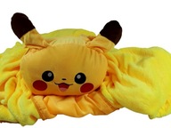 Prešívacia deka 2w1 Sada vankúš Pokémon maskot Pikachu veľká deka plyšák