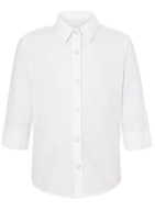 George koszula dziewczęca biała regular fit rękaw 3/4 116/122