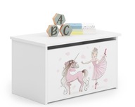 KOBI Box na hračky DARIA 42x40x73 cm potlač/dievča s jednorožcom