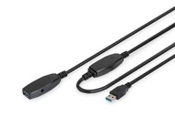 Kabel przedłużający USB 3.0 SuperSpeed Typ USB A/USB A M/Ż aktywny Czarny