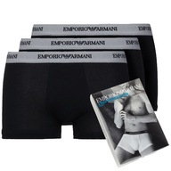 3x Emporio Armani sada čierne pánske boxerky komplet CC717-00120 2XL
