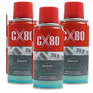 CX80 LABEL REMOVER Płyn spray do usuwania naklejek zmywacz kleju 150ml x 3