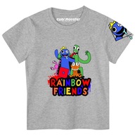 Detské tričko T-Shirt s krátkym rukávom Rainbow Friends Logo šedá