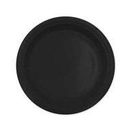 6 x Papierový tanier čierny hladký HALLOWEEN