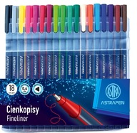 CIENKOPIS kreślarski ASTRA 0,4mm 18 kol. w etui