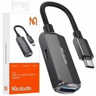 OTG adapter Mcdodo CA-2830 USB-C-ről USB-C-re és USB-A-ra 5Gbps