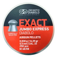 Śrut do wiatrówek JSB Exact Express 0,93 grama kal. 5,52 mm 250 sztuk