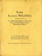 Katalog licytacji bibljofilskiej Warszawa 1926