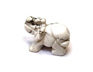 Slon na šťastie - prírodný kameň biely HOWLIT 4x3 CM, 30g