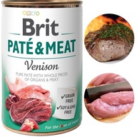 BRIT Pate&Meat Venison Mokra Karma Dla Psa Z Dziczyzną Chicken Dog 800g
