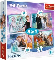 Puzzle 4w1 Niezwykły świat Frozen Trefl