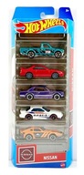 Hot Wheels NISSAN 5 Pak Set of 5 cars ZESTAW AUTEK ZESTAW MATTEL HLY67