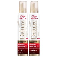 Wella Deluxe Strong Hold Pena na vlasy UV Protection 200ml x2