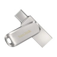 Pendrive SanDisk Ultra Dual Drive Luxe 512 GB USB 3.0, 3.1 typ C stříbrný