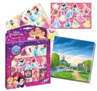 Totum naklejki dla dzieci Disney Princess zestaw 3 arkusze i tło
