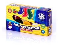 Farby plakatowe Astra 6 kolorów 20 ml