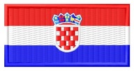 Naszywka flaga Chorwacji Chorwacja haftowana z termofolią 7 cm szeroka