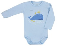 Body Happy Baby s veľrybou modré 74cm