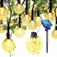 GIRLANDA ŚWIETLNA Solarna Ogrodowa Lampki ogrodowe do ogrodu 100 LED 10m