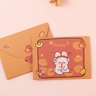 1~4PCS Cute Cartoon Postcard New Year Gift Decoration Letter Paper
