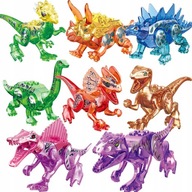 8 ks Priehľadné hračky na zostavenie dinosaurov