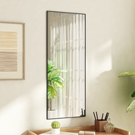 VidaXL Lustro na drzwi, czarne, 40x100 cm, szkło i aluminium
