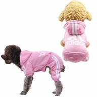 Modny dresowy kombinezon dla psa ADIDOG S Różowy