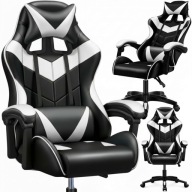 Gamer szék Cerlo FOX-3 NN BIAŁO-CZARNY műbőr