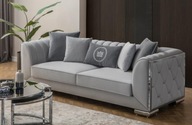sofa NICE 2-osobowa salon 5 poduszek w zestawie styl glamour