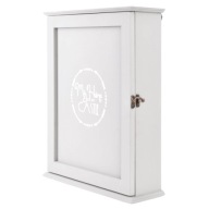 KULCSTARTÓ DOBOZ AKASZTÓS SZÜRKE MY HOME orgaznizer 32x10x40 cm